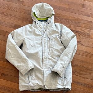 Columbia Men's Light Gray Hooded Ski Jacket